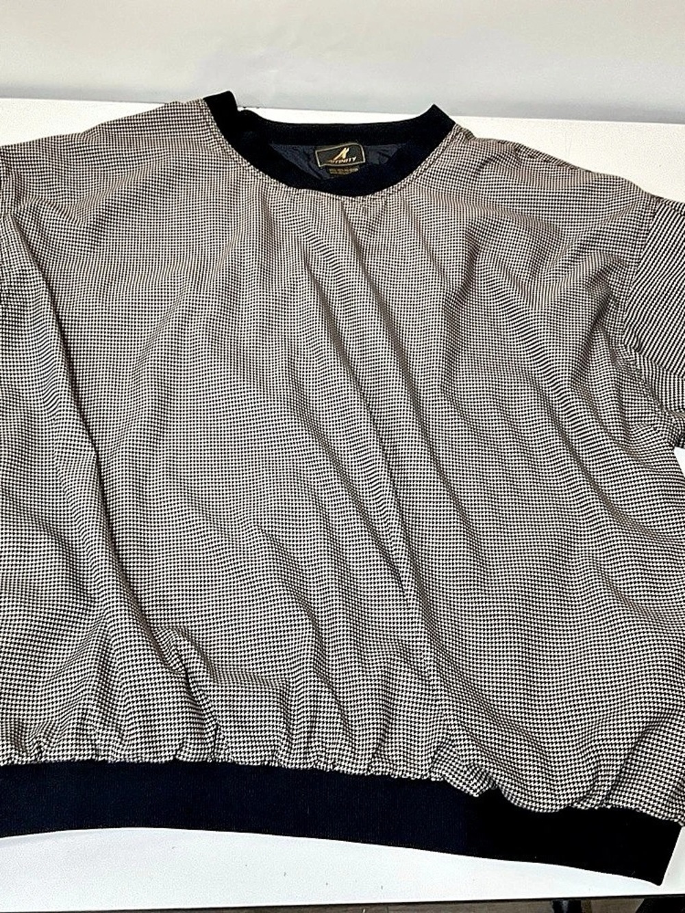 Affinity Houndstooth Pullover Jacket in Black & White XL Like New